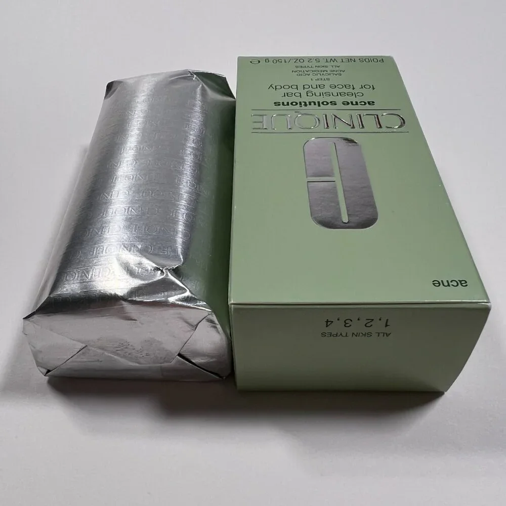 LOT of 2 Clinique Acne Solutions Cleansing Bar Soap For Face and Body Full Size